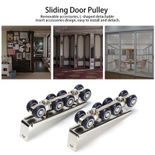 Sturdy Zinc Alloy 8 Wheels Door Track Pulley, 10kg Capacity