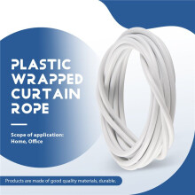 Curtain Wire and Hooks Set, 3 Meters Net Curtain Wirewith 8Pcs Screw-in Hooks for Net Curtain Rod