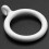 20X White 25Mm Inner Plastic Curtain Rings 8