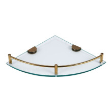 Bathroom Shelves, Bathroom Glass Corner Shelf Wall Mounted ,Tempered Glass Shelf for Storing Shower Gel/Soap-B