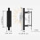 Sliding Barn Door Handle Flat Back Plate Double Sided Rectangular Black Door Pull Handle 5