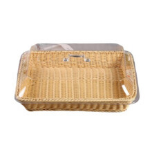 Basket with Lid,Basket with Lid for Food,Tabletop Food Serving Basket,Woven Picnic Basket,Bread Basket for Serving Beige