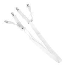 2PCS Adjustable Bed Sheet Holders Anti-slip Elastic Straps Clips Black/White