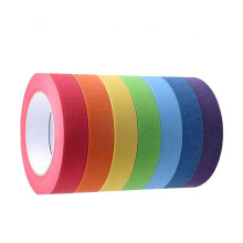 Gekleurde Afplakband, Gekleurde Schilderstape voor Kunst en Handwerk, Tekentape, Ambachtelijke Tape, Papieren Tape, Kleurrijke Tape, D