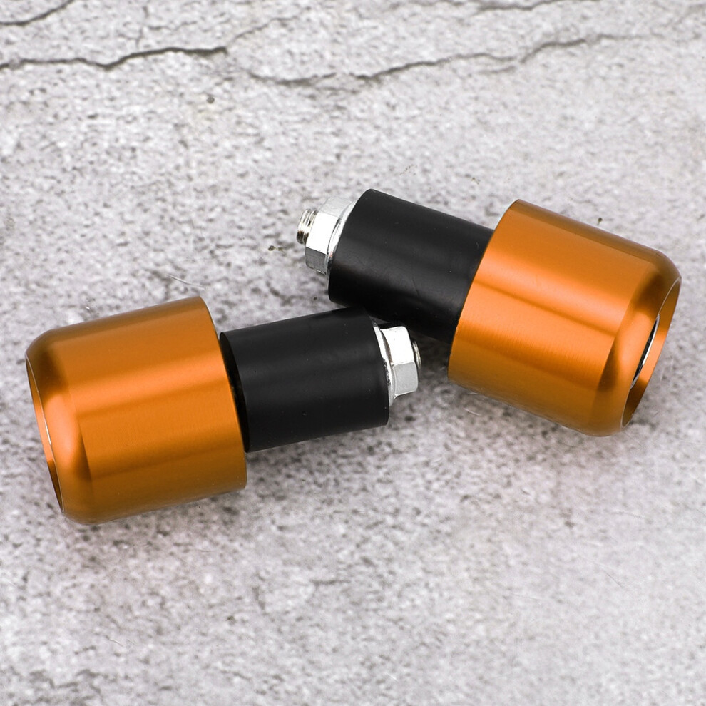 2Pcs Motorcycle Handle Bar End Plugs 22Mm Aluminum Alloy Gold 6941393347430
