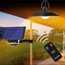 Lámpara Colgante Solar con Control Remoto Lámpara Solar Interior y Exterior Iluminación Solar para Camping Jardín Patio B