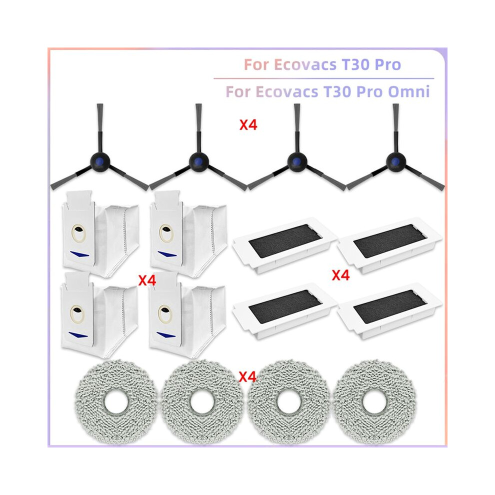 For T30 Pro Omni / T30 Omni, M12 Ultra / M12 Pro+ Parts Side Brush Hepa Filter Mop Cloth Accessories 6033479448282
