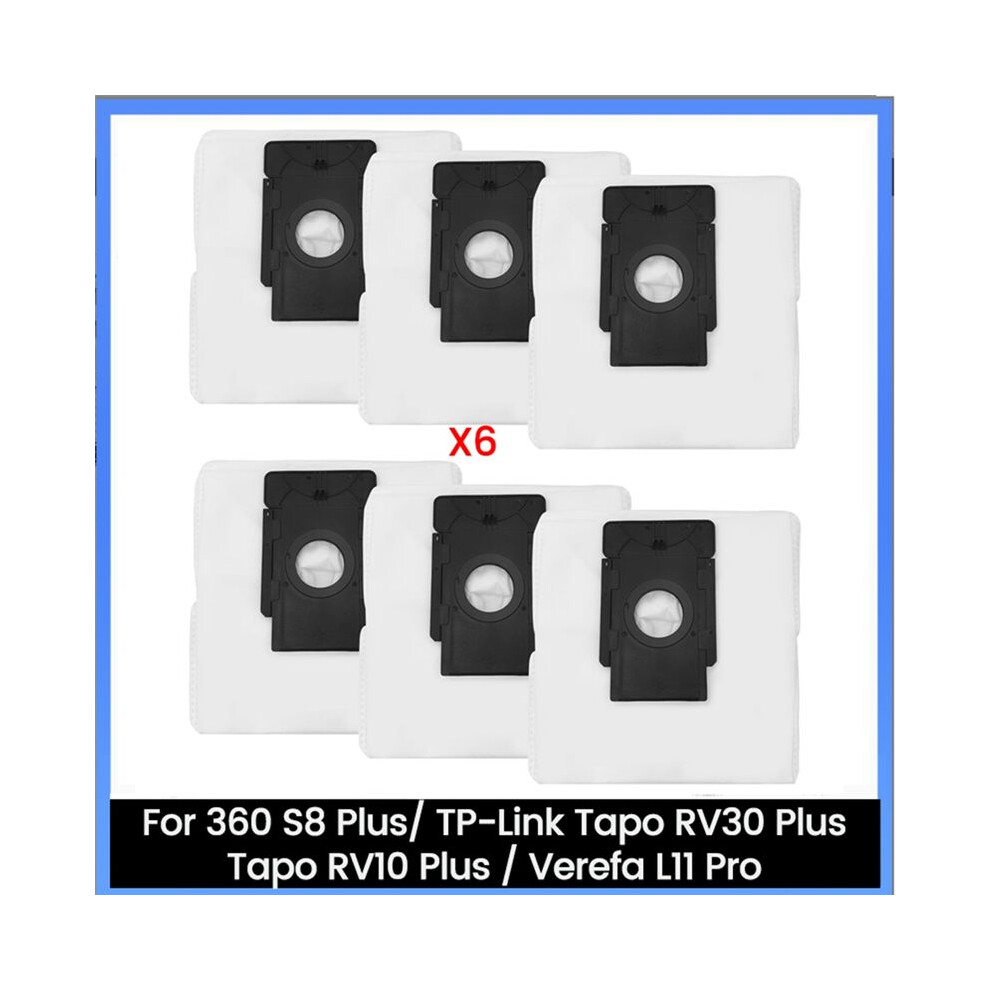 Dust Bag For 360 S8 / Tapo Rv30 / Tapo Rv10 / Verefa L11 Pro Robot Vacuum Cleaner Parts 6Pcs 4713116690534