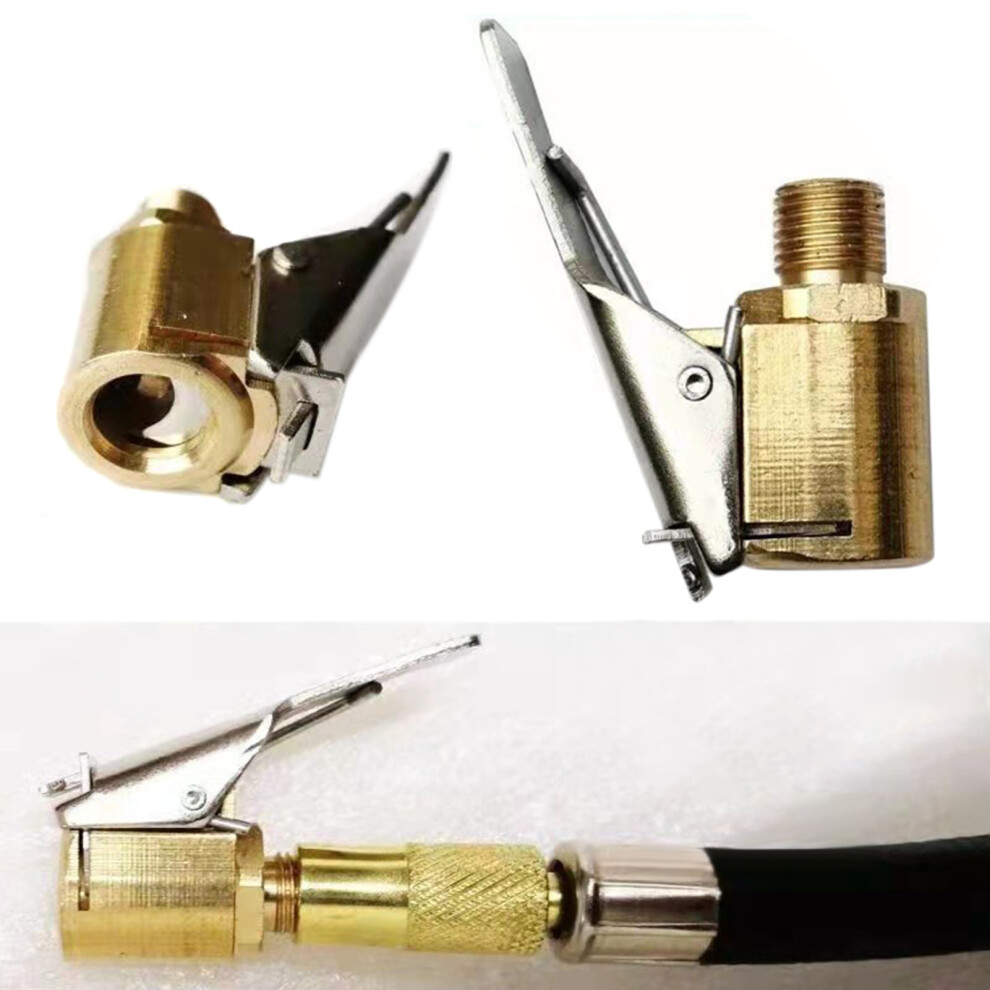 (Pure Copper Outer Teeth Car Inflatable) Quick Connect Tire Air Chuck With Clip Adapter 6447105769373