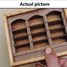 Relief Anxiety Bookshelf with 400 Books Miniature Library Wooden Bookshelf Fidget Toys Shake Away Your Anxiety