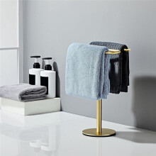 Support de Porte-Serviettes en Or, Porte-Serviettes sur Pied, Barre de Serviette en Acier Inoxydable, Barre de Tour pour Vanité de Salle de Bain