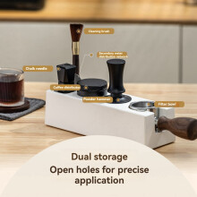 51-58mm ABS Coffee Filter Tamper Holder Coffee Knock Box Espresso Tamper Mat Stand Cafe Tools Coffee Accessories Black