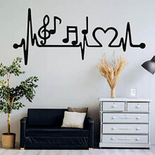 Metal Wall Decor, Ekg Music Wall Art, Music Decor, Living Room Decoration, Wall Hangings, Music Lover Gift