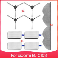 Kit de Accesorios para Aspiradora para Robot Aspirador E5 C108 Mi Mijia Cepillo Lateral Filtro Hepa Paño Mopa