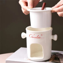 Caneca de Fondue Cerâmica Derretendo Chocolate Fondue Pote Canecas de Fondue de Chocolate Lanche Doces Chocolate Derretendo Pote Branco