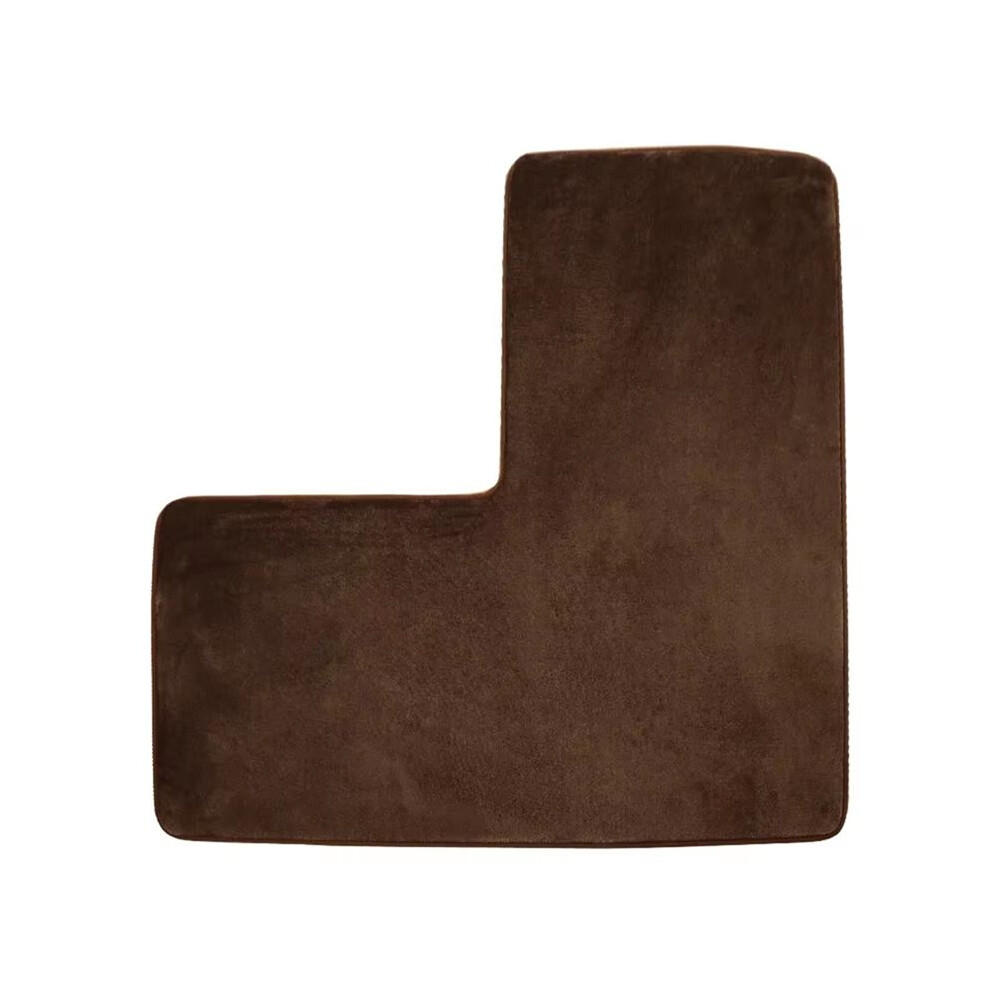 Torribaly L-Shaped Bath Mat Non-Slip, Soft Bathroom Floor Rug, Washable Carpet For Square Showers,Ideal For Corner Shower Spaces C