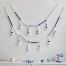 Wooden Sea Wind Hanging Decoration Home Decoration Mediterranean Style with Pearl Lamp Tower Hanging Items
