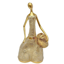 Sculptures Home Decor Abstract Resin Figure Holding Jar Modern Female Body Sculpture for Desktop Home Living Room A