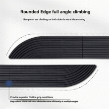 Step Ramp Climbing Mat Spare Supports 1.5-1.9cm Threshold Applied to Most Sweeping Robots the Market Gray