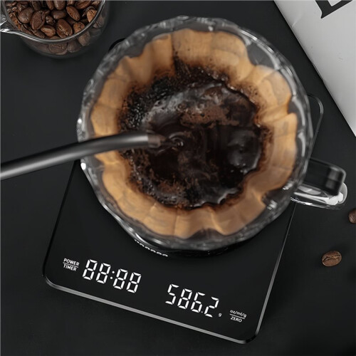 Bilancia Elettronica per Caffè Ad Alta Precisione con Display LED Impermeabile, Timer USB, Accessori Professionali per Caffè da Casa 1
