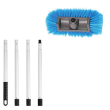 Wash Brush with Long Handle,Scratch-Free Washing Brushes with Sided Soft Bristles,Adjustable Cleaning Brush Wash Mop Kit