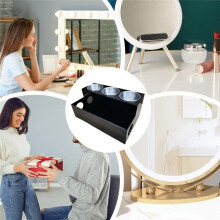 Hair Tool Organizer, BlackAcrylic Hair Dryer Holder, Counter Organizer for Bathroom, Vanity and Desk