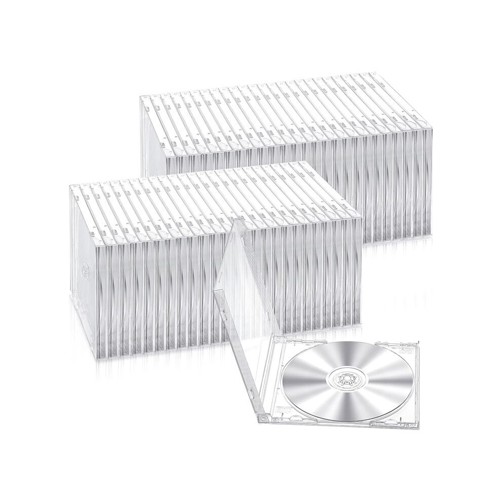 25Pcs 10.4 Mm Cd Jewel Cases Standard Single Clear Cd Case Dvd Cover Protection Replacement 6032154224074