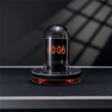 Upgrade Bitcoin Price Tracker Nixie Tube Alarm Clock with Colorful RGB Lights WIFI Weather Station DIY Album and GIF