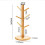 Coffee Cup Holder A Thicker Base Suitable for Countertops Cup Holder with 6 Hooks Black 6