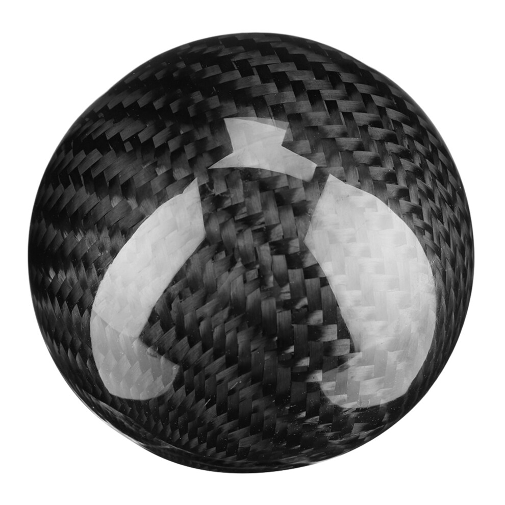 Manual Car Gear Knob Carbon Fiber Â Universal Fit Gear Shifter Head Black 7661393300288