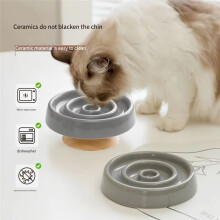 Ceramic Dog Slow Feeder Bowl Anti-Gulping Cat Food Dish Bowls Pet Cat Puzzle Food Bowl Puppy Dogs Cat Feeding Container