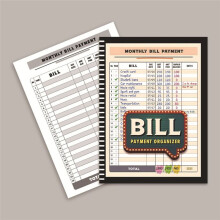 Bill Tracker Notebook Monthly Bill Organizer & Planner for Personal Budgeting Financial, Bill Payment Organizer