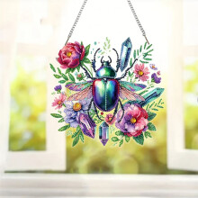 Acrylic Special Shaped Abstract Pattern Diamond Painting Hanging Ornaments Kit 5D DIY Diamond Art Hanging Decorations
