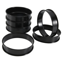 6 Stück Crumpet-Ringe, 4 Zoll, Doppelt Gerollt, Edelstahl, Rund, für Kuchen, Torten, Kekse, Eier, Burger, Ringe, Form für Backen, Kochen