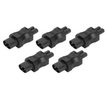 Satz aus 5 IEC320 C8 zu IEC320 C7 Konvertern 2500W 2-Pin Stromadapter für Laptop