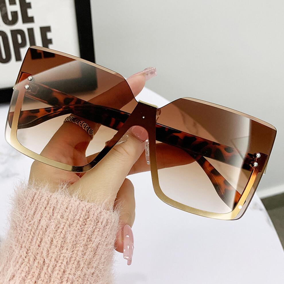 Reach-Tools (Tortoiseshell Gold Frame Tea Slices) Uv Protection Half-Frame Metal Sunglasses