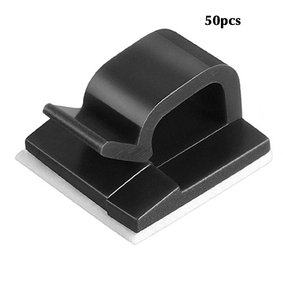 (, 3M) 50Pcs Strong Adhesive Cable Clips For Desk Car Wall Black 6447105773073