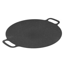 Antihaft-Korean Grillpfanne 25 cm Rund BBQ-Griddle Innen- und Außenkochfeld