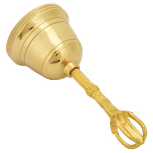 Reine Messing-Handglocke, 11 cm / 4,3 Zoll, buddhistisch
