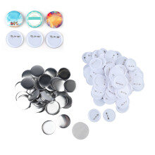 100 Set 2.3in Tinplate Pin Back Button Parts for Badge Craft DIY