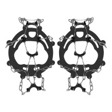 (Black, 8-tooth chain [suitable for 35-46 single) 8-Tooth Steel Crampons - Easy Install Ice Grips