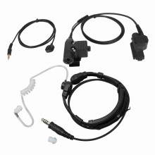 Throat Mic Headset with Noise Canceling Push to Talk for Motorola HT1000 12-15in