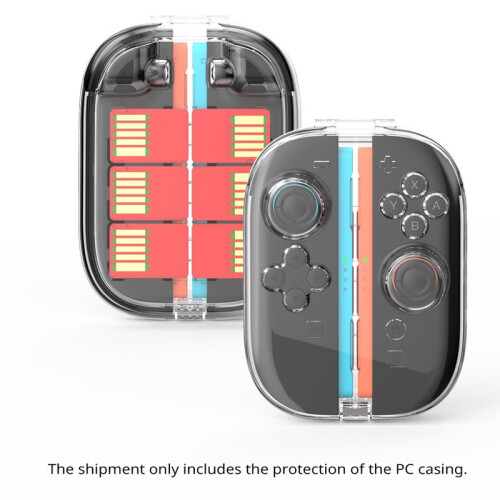Transparent Storage Case for  2 Joy-Cons Handle Dust-Proof Protective Case with Game Card Slots Hard Shell Box 1