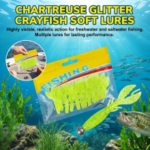 (4, 12 fine bags) 12pcs Soft Shrimp Lure for Fishing