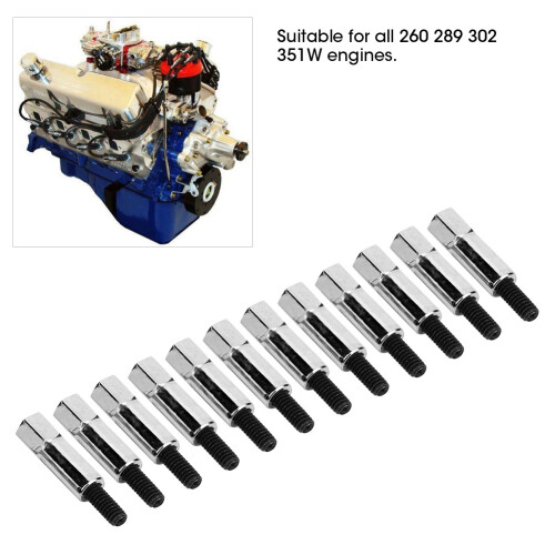12-Piece Chrome Bolts for Ford 302 Valve Covers