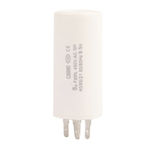 CBB60 8uF 450V Motor Starting Capacitor Small Size Spade Terminals 1