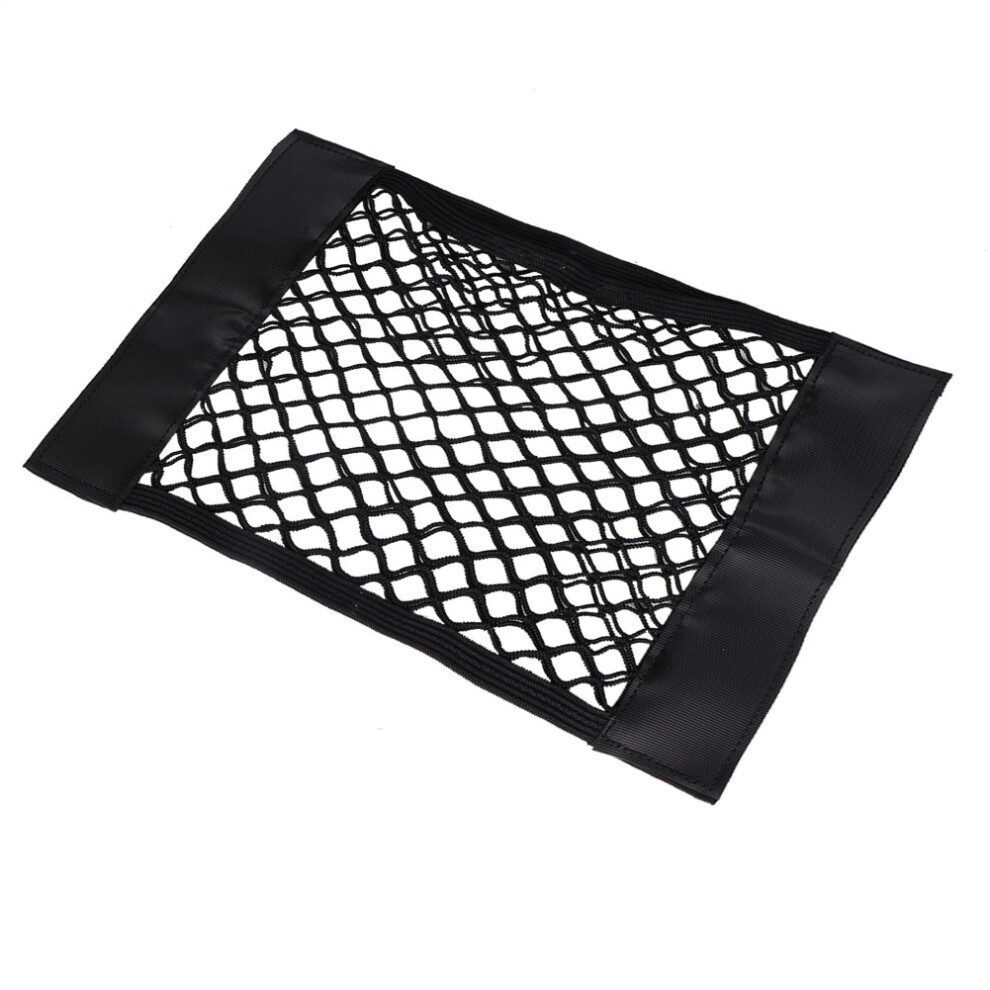 2Pcs Car Trunk Organizer Mesh Net Rear Seat Storage Bag 40X25cm Black 8461393321455