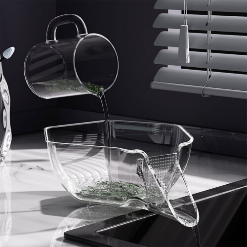 (Transparent, Single Pack) Sink Drain Basket - Kitchen Food Catcher 2