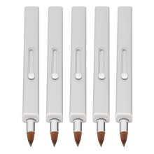 5 Stück faltbare Lippenpinsel Nylon, einseitig, tragbares Make-up-Werkzeug, graue Schale