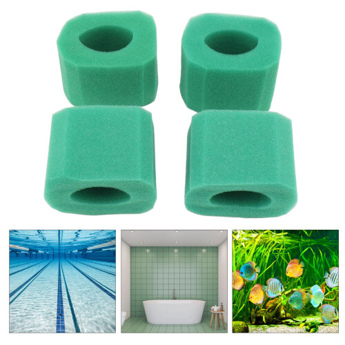 4pcs Reusable Pool Filter Cartridge Sponge - 8cm, Durable & Practical